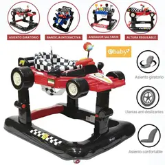 EBABY - Andador caminador Delmi Diseño Carro Rojo