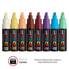 POSCA - Pack PC-8K8P Estuche X8 Cálido
