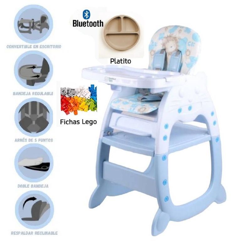 Silla para Niños Con Diseño Dos Niveles Verde