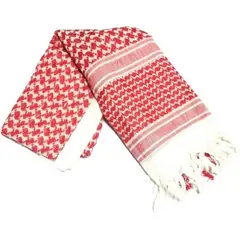 ARMY PREPPER - Bufanda MULTIPROPOSITPO 100% algodón rojo con blanco trekking_.