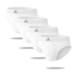 BOSTON - Pack x4 Trusas Recubierto Bikini Blanco