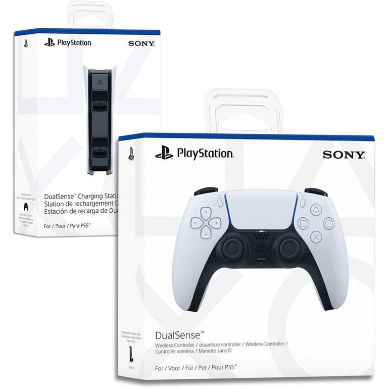 Mando ps5 dualsense blanco + estacion de carga