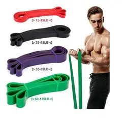 GENERICO - Set de 4 Bandas Cerradas de Resistencia Crossfit Calistenia