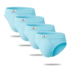 BOSTON - Pack x4 Trusas Recubierto Bikini Celeste
