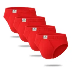 BOSTON - Pack x4 Trusas Recubierto Bikini Rojo