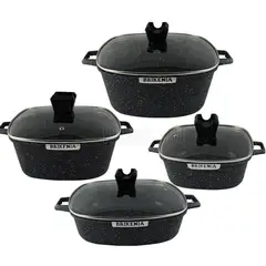 GENERICO - Set De Ollas Roca Volcanica Brikenia 8 Pzs