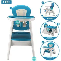GENERICO - Silla Comedor para Bebé 4en1Carpeta Escritorio Mesa Mecedora