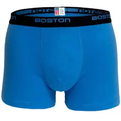 BOSTON - Bóxer Corto Elástico Visible Cobalto
