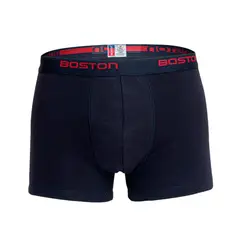BOSTON - Bóxer Corto Elástico Visible Azul Marino