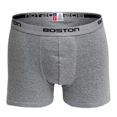 BOSTON - Bóxer Corto Elástico Visible Plomo Claro
