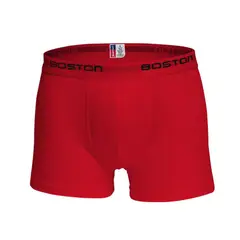 BOSTON - Bóxer Corto Elástico Visible Rojo