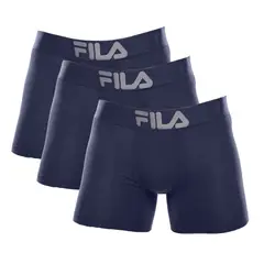 FILA - Pack x3 Bóxer Pretina Ancha Azul Marino