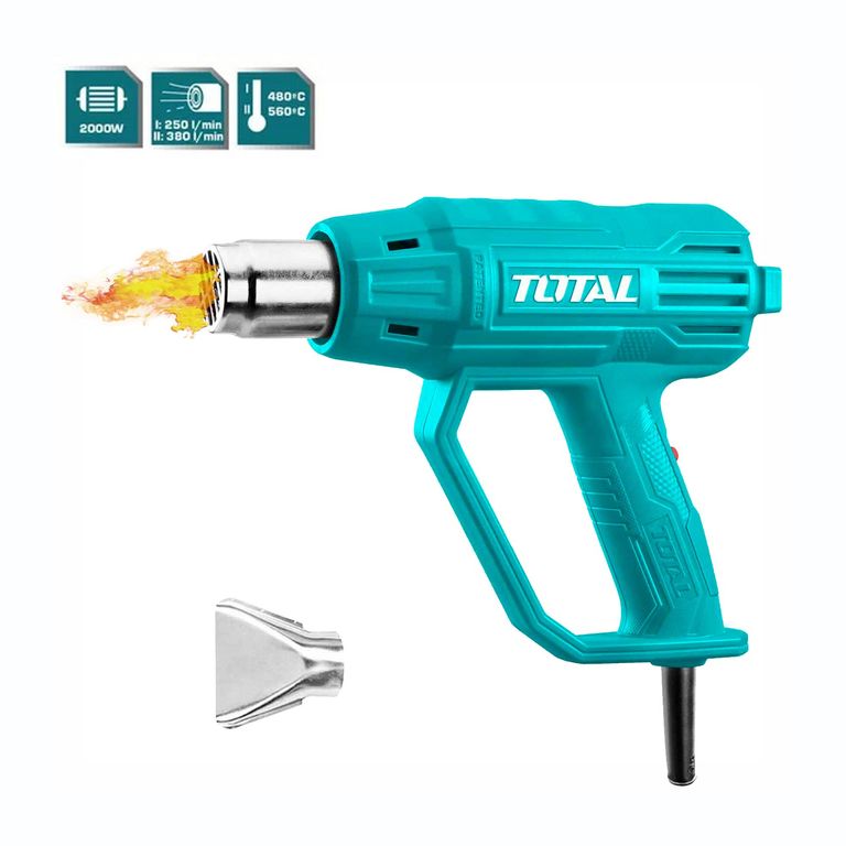 PISTOLA DE CALOR 2000W AIRE CALIENTE INDUSTRIAL TOTAL - TB200365