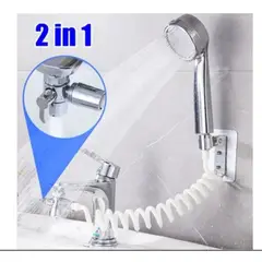 GENERICO - Adaptador de caño grifo accesorio de ducha y colgador baño