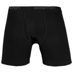 BOSTON - Bóxer Largo Elástico Visible Negro