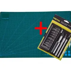 GENERICO - Plancha Tabla Corte A1 60x90 Cm Más Cutter Bisturi 13 Pzas