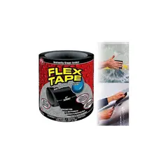 GENERICO - Flex tape cinta pega todo adhesiva 10cmx157m súper fuerte impermeable