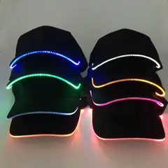 GENERICO - Gorrascon luz led gorros ajustables brillantes perfectos para fiesta