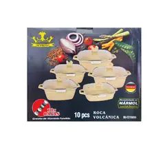 IMPORTADO MC - Juego de Ollas Suprema Roca Volcánica 10Pza -arena