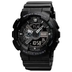 SKMEI - Reloj Hybrid 1834 Multifunción Dual Deportivo - Negro
