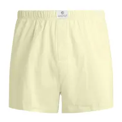 BOSTON - Short De Algodón Recubierto Crema