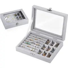 OEM - Joyero Organizador de Joyas Cofre para Anillos Aretes Pulseras