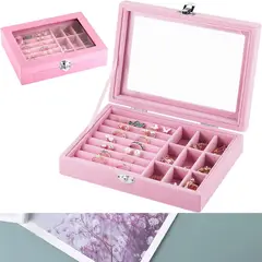 OEM - Joyero Organizador de Joyas Cofre para Anillos Aretes Pulseras