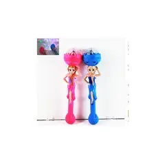 GENERICO - Varita magica con luz y sonido princesa frozens para niñas