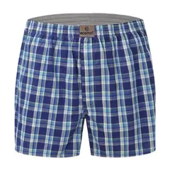 BOSTON - Bóxer de Tela Plana con Diseño a Cuadros