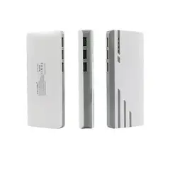 GENERICO - Batería portátil power bank 20000mah + linterna + 3 puertos usb