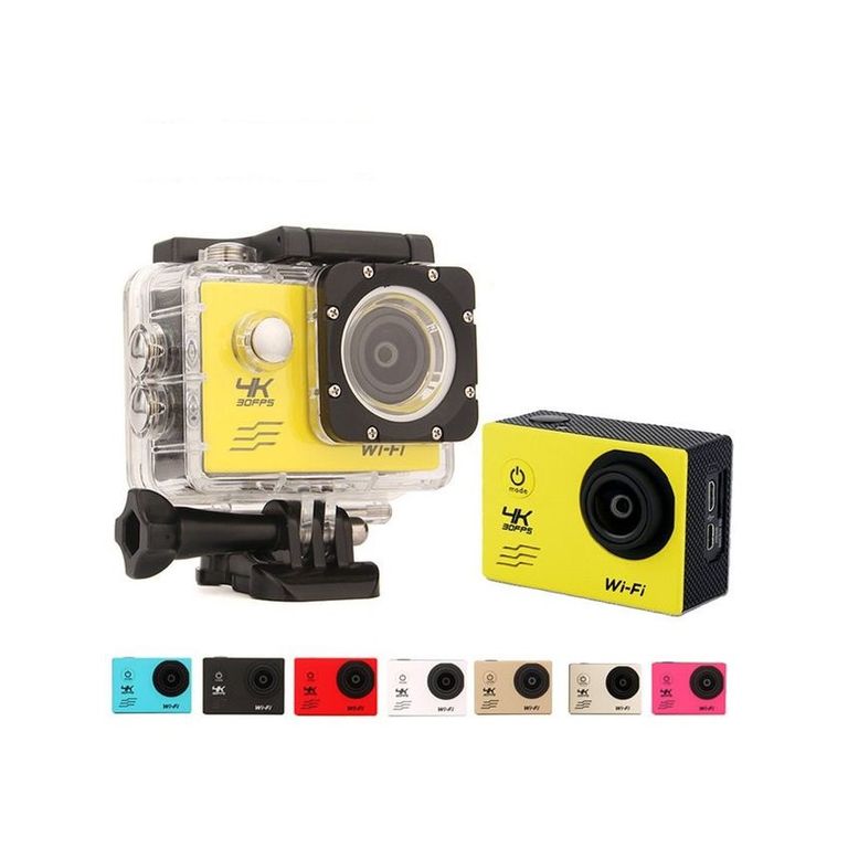 Cámara deportiva 4k sport 30 fps wifi 16mp 170° control remoto