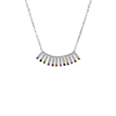 GENERICO - Collar Mujer Circones Novia Joya Elegante Regalo Plata 925