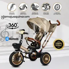 VOYAGE - Triciclo Guiador 3 En 1 «GOLDEN II NEW COLLECTION» USB Beige