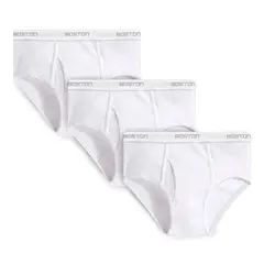 BOSTON - Pack X3 Trusas Clásica Blanco 100% Algodón