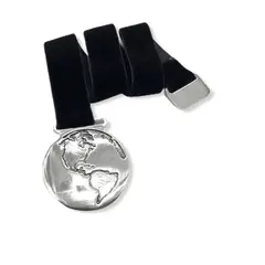 ARGENTARIA - Separador de Hoja Mapamundi - Plaqué