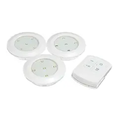 GENERICO - Luz led de control remoto inalámbrico 3piezas