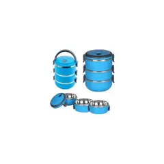 GENERICO - Lonchera térmica almuerzo 3 niveles verde