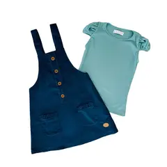 VALU MODA INFANTIL - Jumper y Polo Turquesa para niña