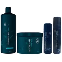 SEBASTIAN - Shampoo 1000ml + Mascarilla + Crema + Mousse Twisted