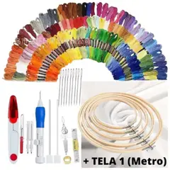GENERICO - Set De Agujas Mágica Bordado Más De Hilos De Bordar Más Tela