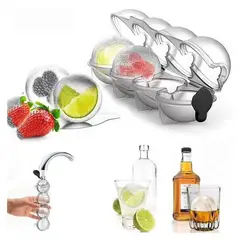 GENERICO - Molde de hielo en esferas cubitos de hielo redondos bolas de hielo