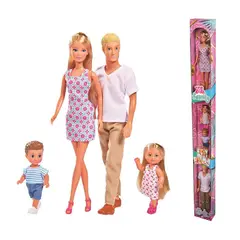 STEFFI LOVE - Juguete Muñeca Steffi Familia 4 Personas