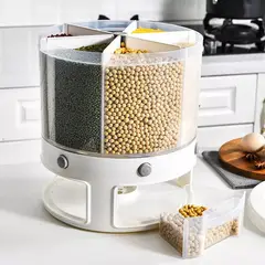 GENERICO - Dispensador de menestras arroz cereales giratorio 10kg