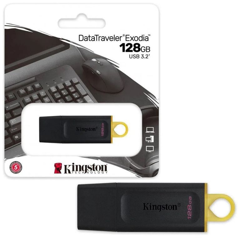 Memoria Usb 128 Gb Exodia Negro 3.2