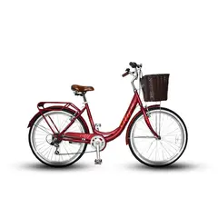 JAFI - Bicicleta de paseo Selene Aro 26 Rojo