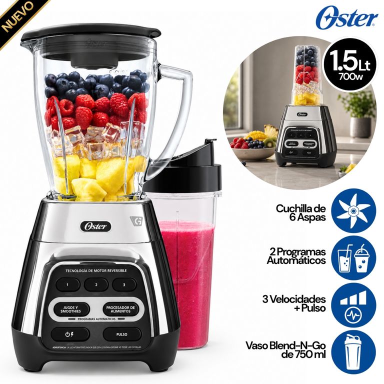 Licuadora Oster® tecnología reversible BLSTPYG1311NBG
