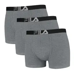 FILA - Pack x3 Bóxer Pretina Ancha Plomo Oscuro