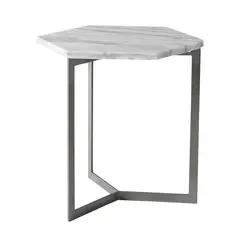 DECOR MESAS - Mesa Lateral Hexagonal - Mármol