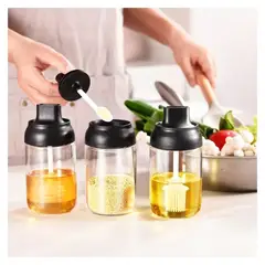 GENERICO - Set de condimenteros con cucharita de tapa organizador de especies