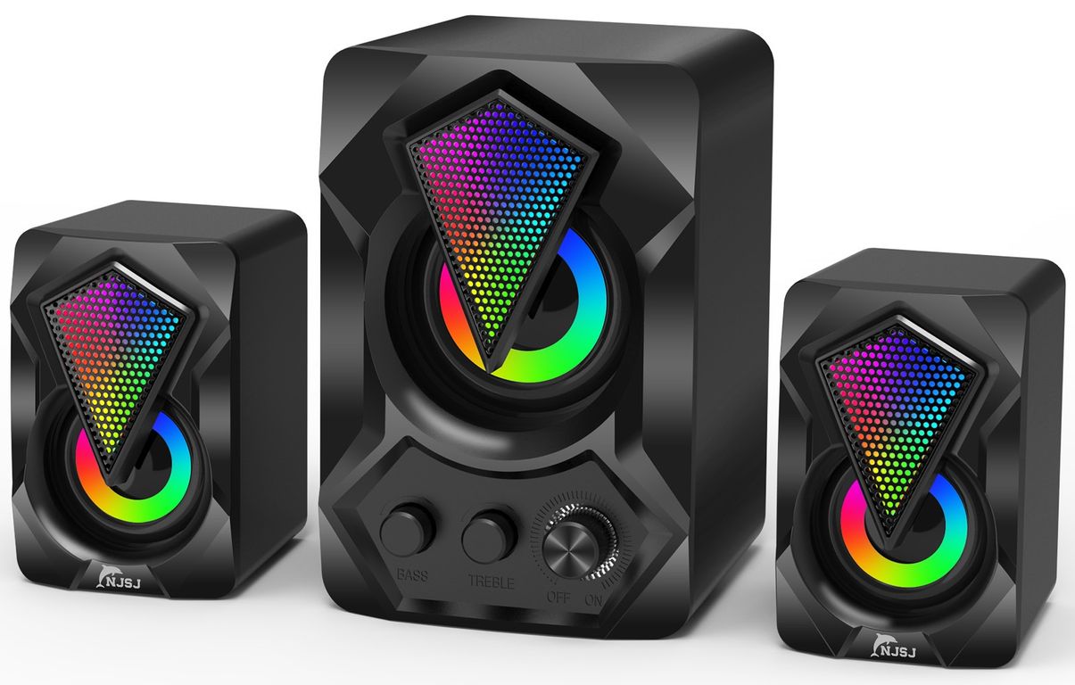 Parlantes con Subwoofer Gamer RGB para PC Laptop